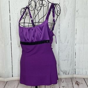 The Limited Sexy Purple Top with Sequins